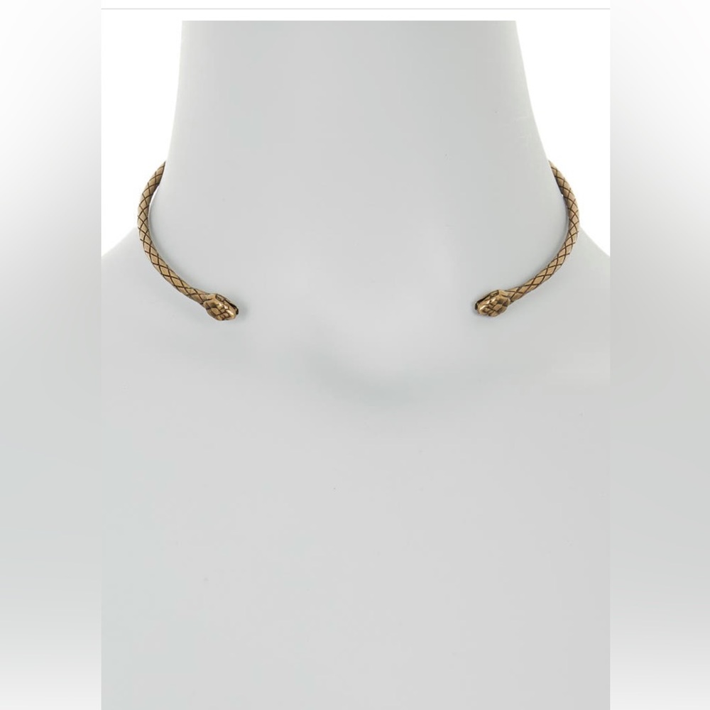 Roberto Cavalli Double Snake Head Collar Necklace